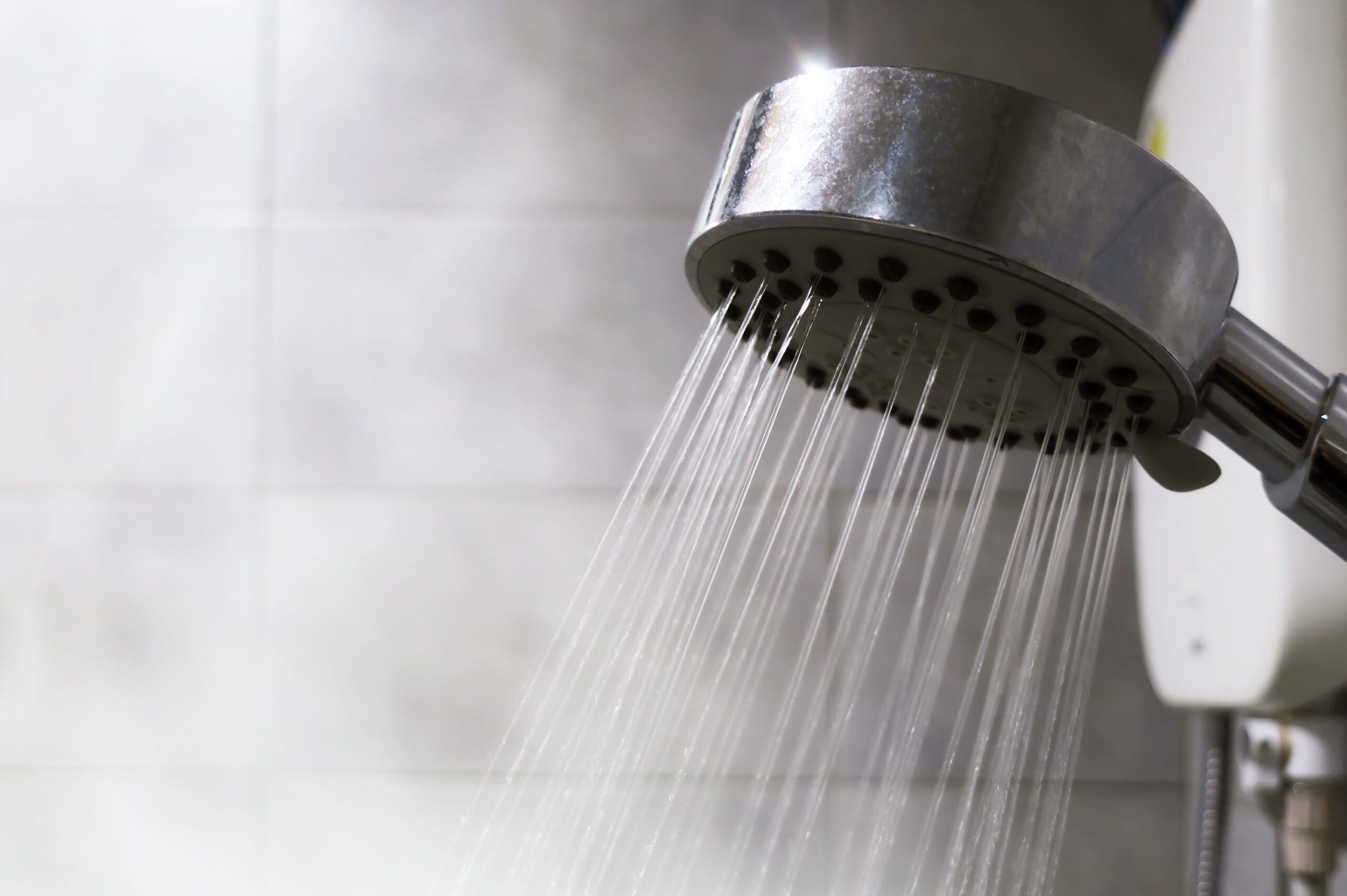 Hot water from showerhead, from gas water heater